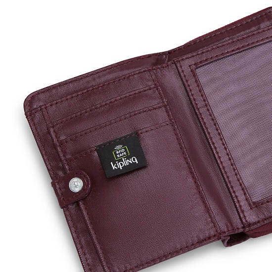 Kipling Money Love Metallic Small Wallet Pung Bordeaux | DK 2206WN